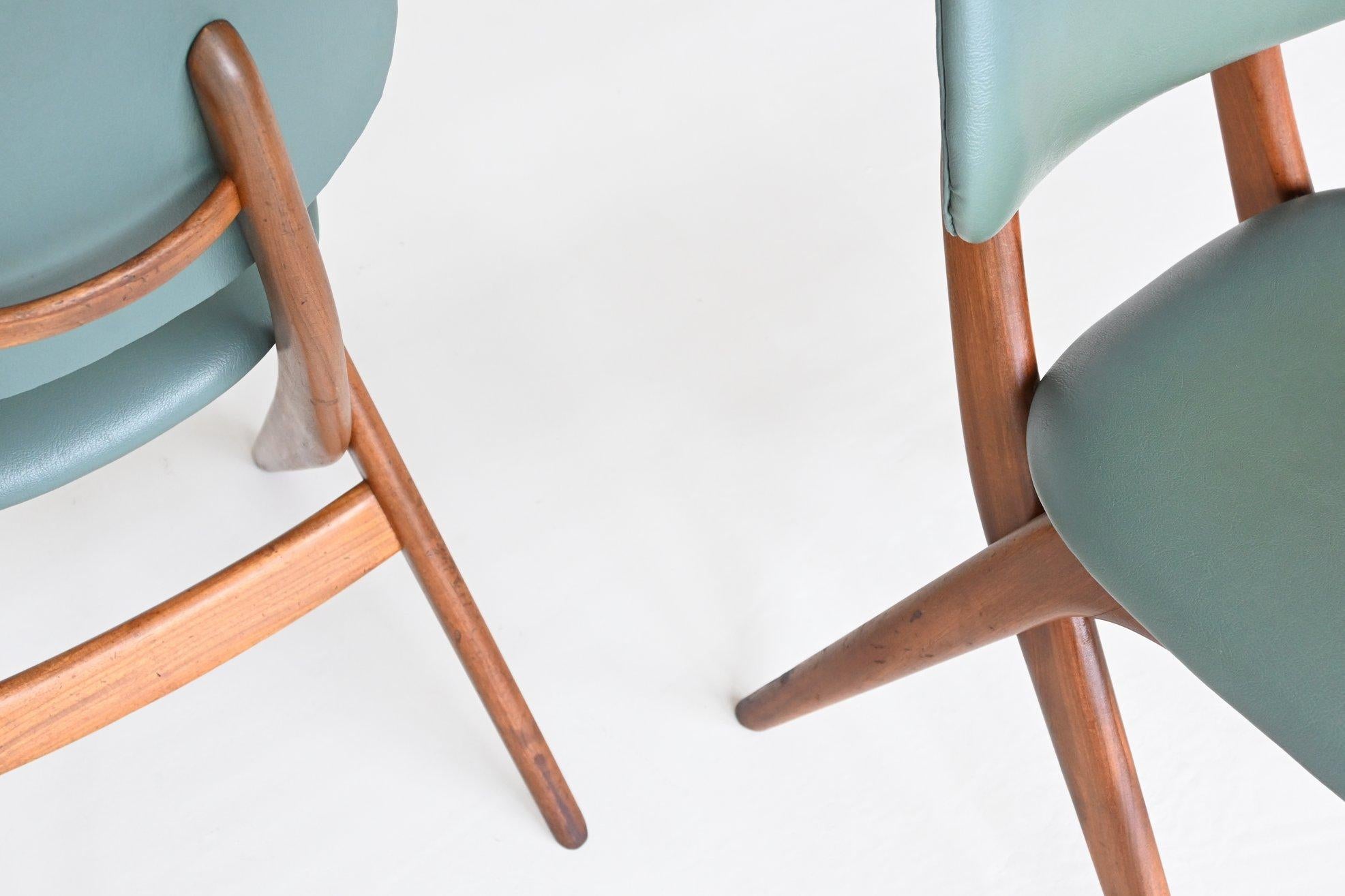Louis Van Teeffelen Scissor Dining Chairs Webe, the Netherlands, 1960 5