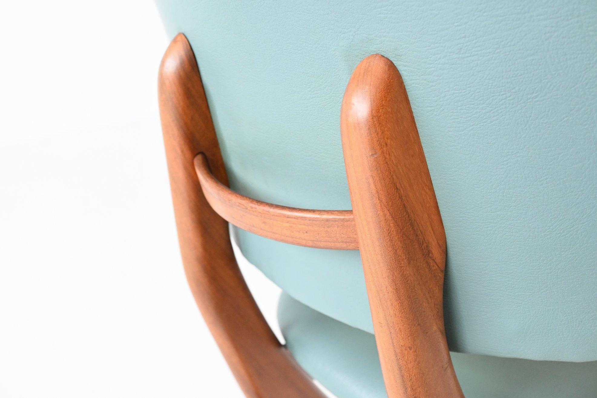 Louis Van Teeffelen Scissor Dining Chairs Webe, the Netherlands, 1960 8
