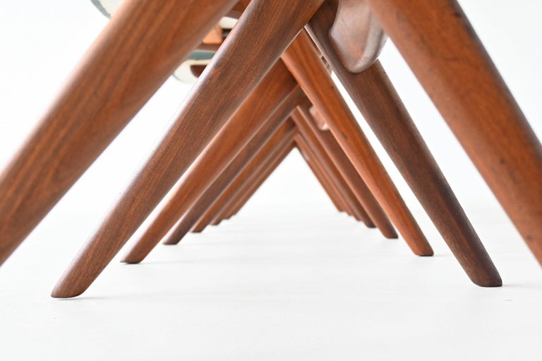 Louis Van Teeffelen Scissor Dining Chairs Webe, the Netherlands, 1960 1