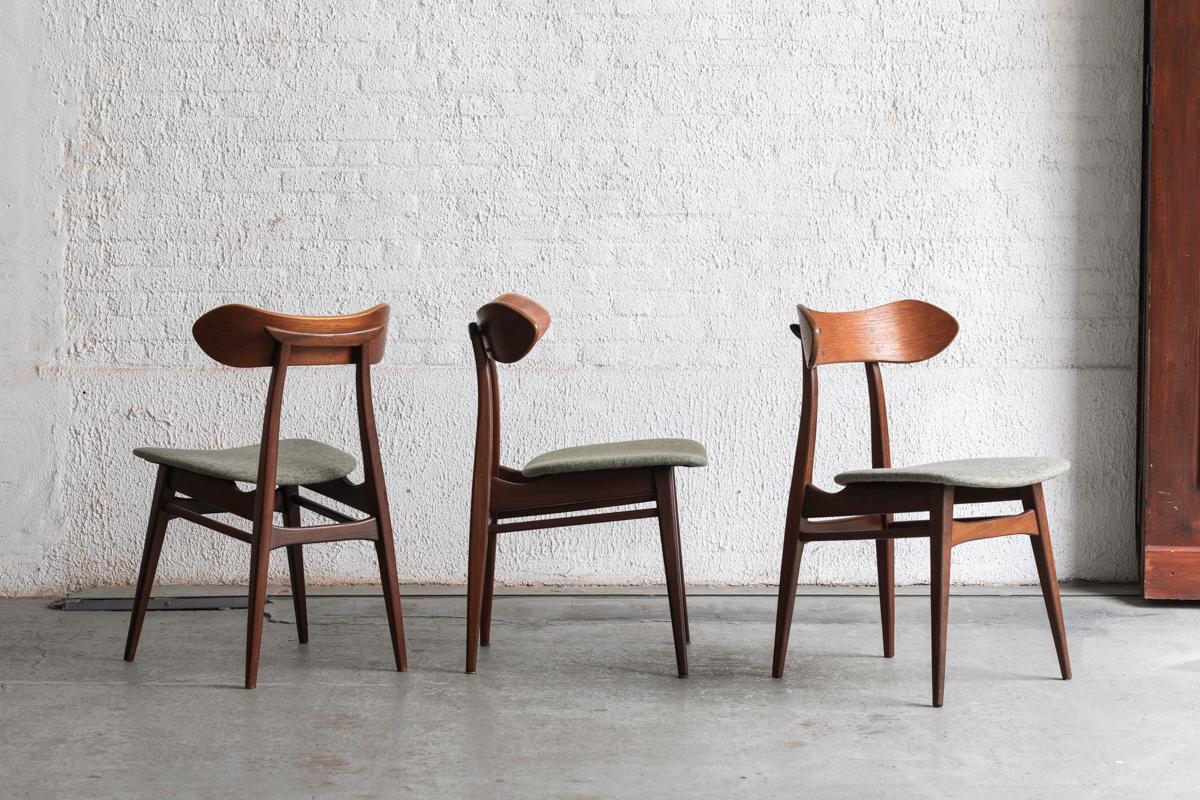 Louis van Teeffelen Set of 10 Dining Chairs Kastrup for Wébé, Holland, 1960s 4