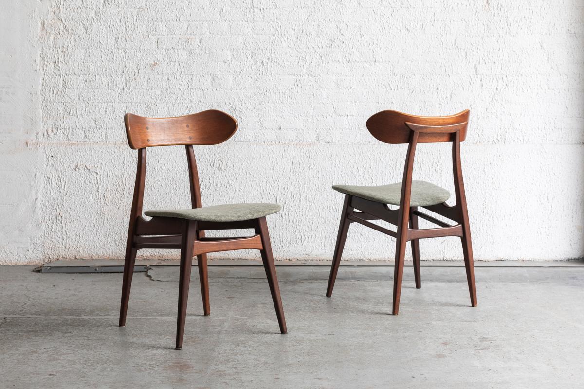Louis van Teeffelen Set of 10 Dining Chairs Kastrup for Wébé, Holland, 1960s 7