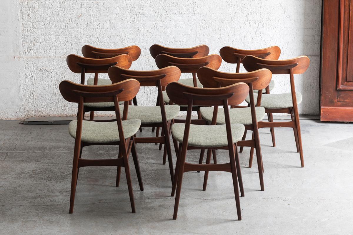 Louis van Teeffelen Set of 10 Dining Chairs Kastrup for Wébé, Holland, 1960s 1