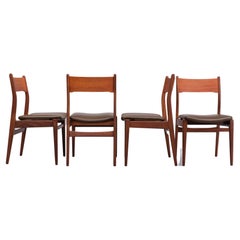 Retro Louis van Teeffelen  Teak dining chairs 1960s 