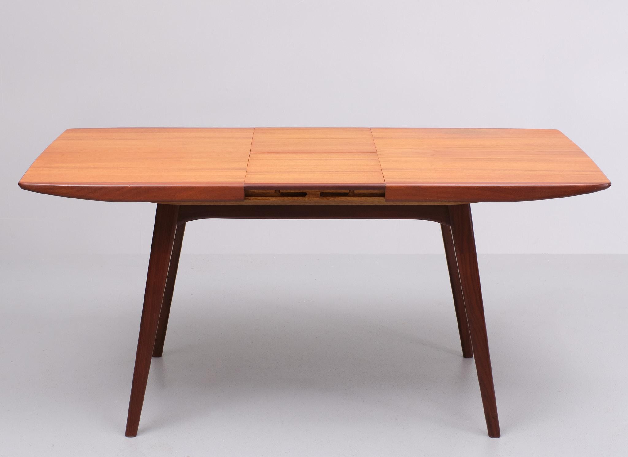 Mid-20th Century Louis van Teeffelen Teak extendable dining table  1960s 