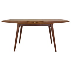 Louis Van Teeffelen Teak Extendable Dinning Table For WéBé, 1960s