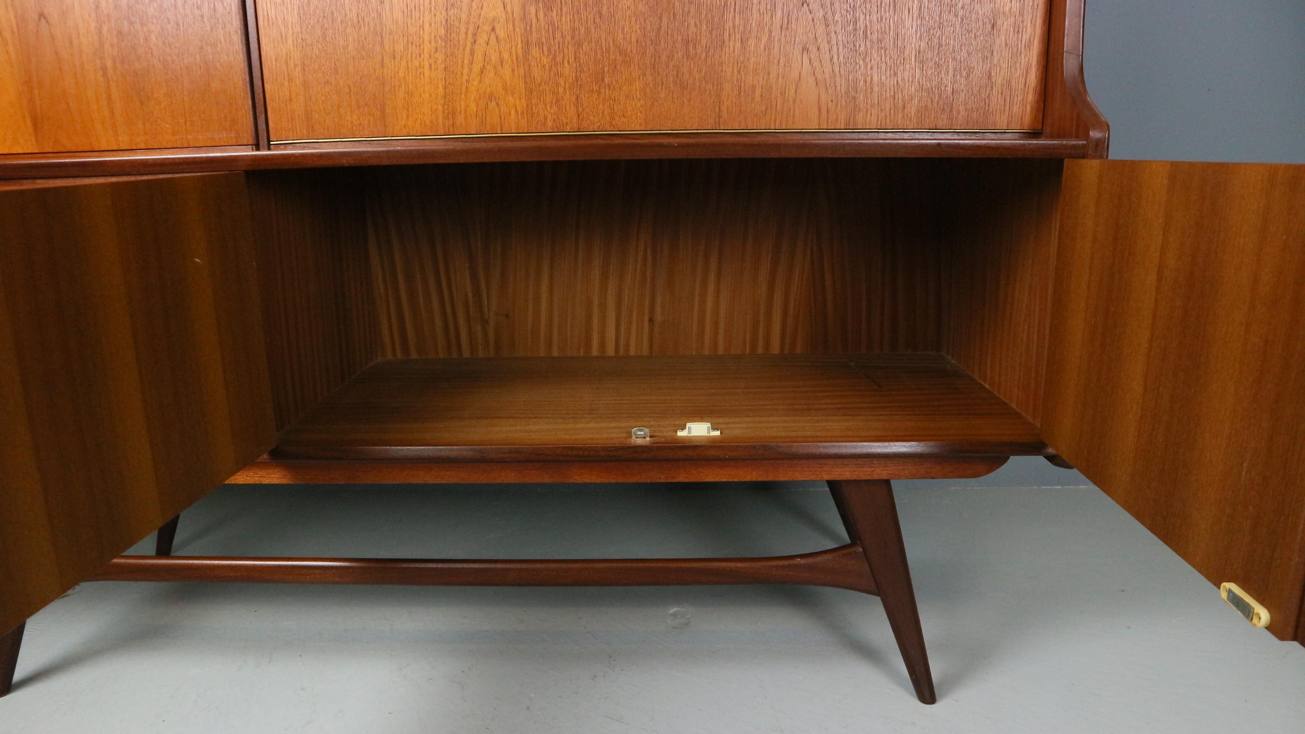 Credenza in teak Louis Van Teeffelen per WéBé, anni '60 3