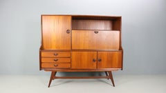 Louis Van Teeffelen Teak Highboard / Credenza for Wébé, 1960s
