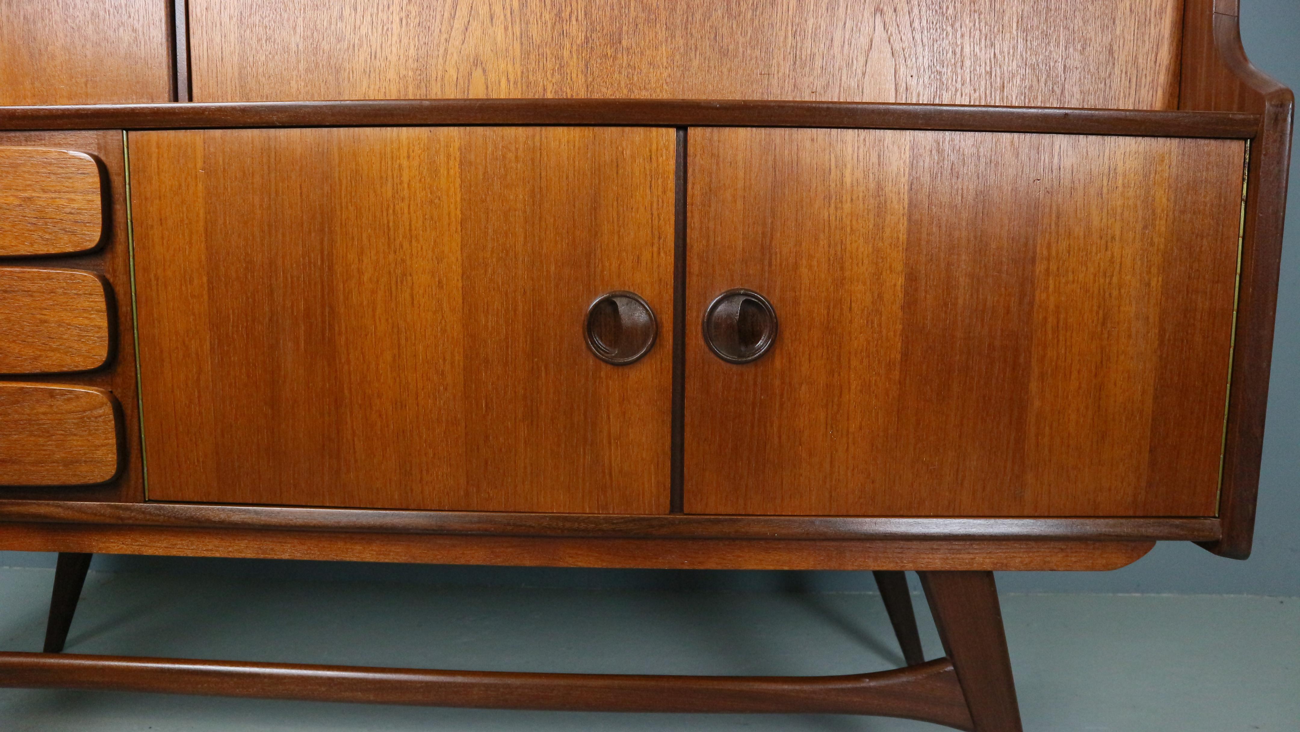 Credenza in teak Louis Van Teeffelen per WéBé, anni '60 2