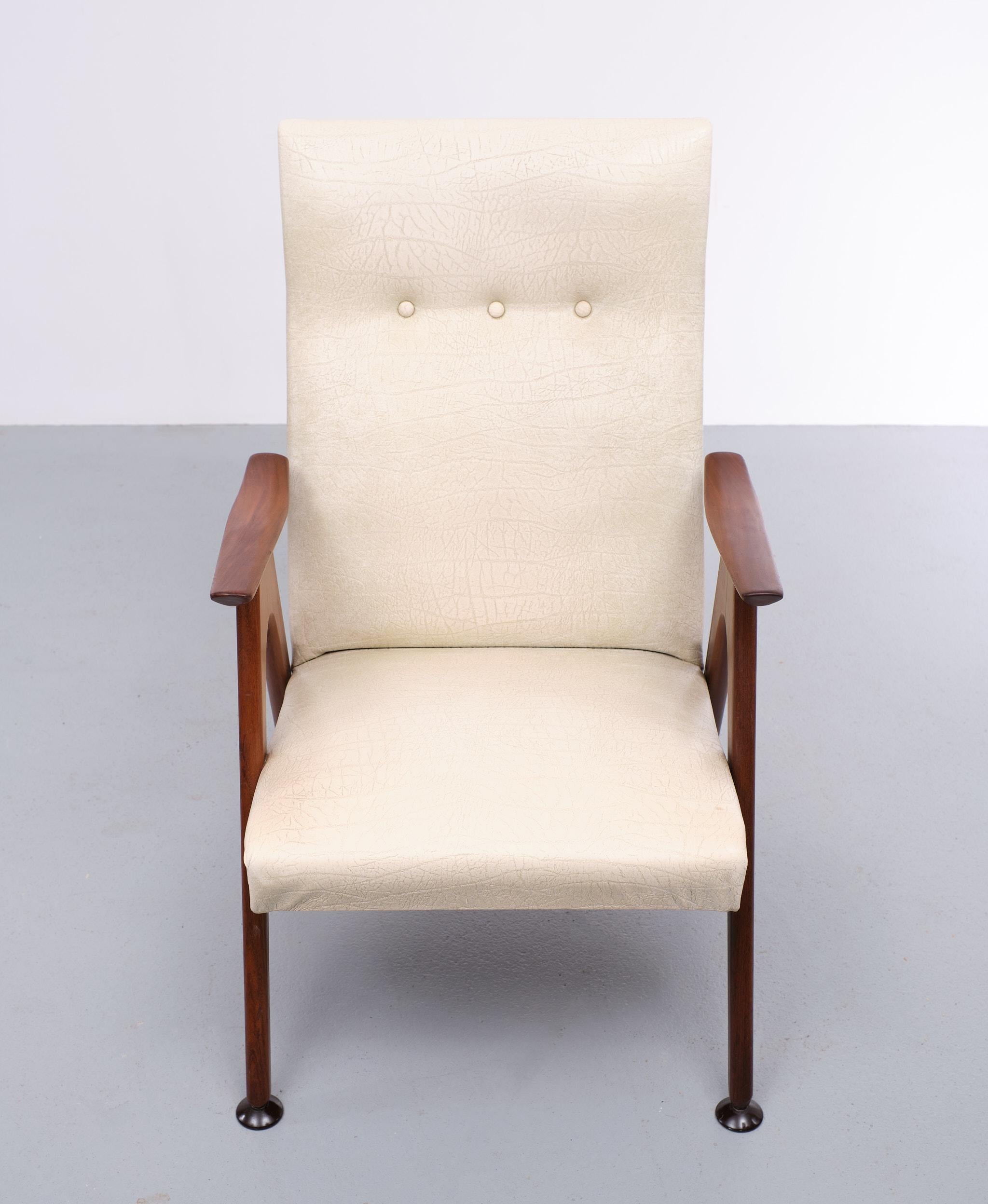 Louis Van Teeffelen Teak Lounge Chair, 1950s, Holland For Sale 3
