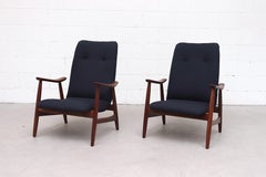 Louis van Teeffelen High Back Teak Framed Lounge Chair