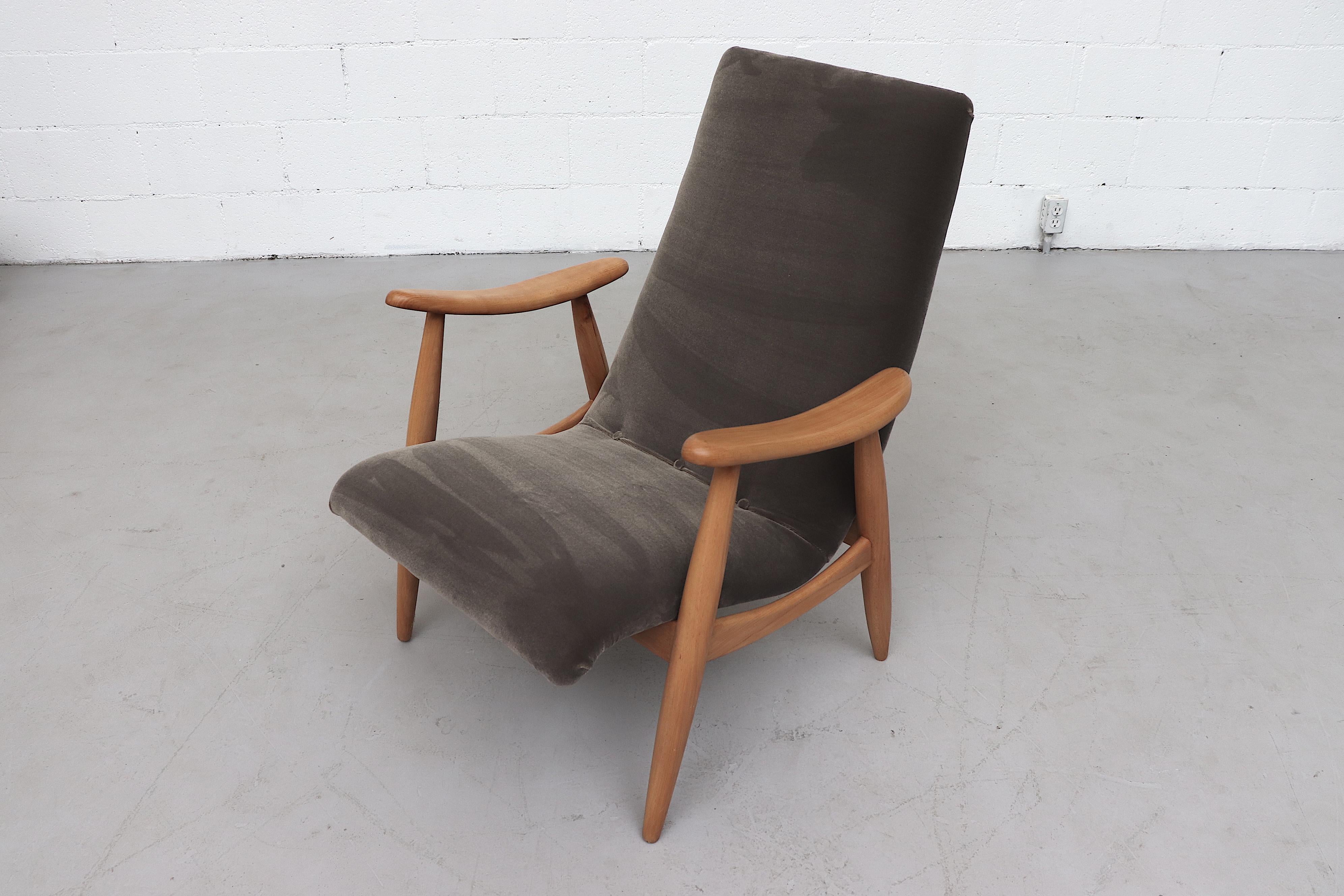 Mid-20th Century Louis van Teeffelen High Back Teak Framed Lounge Chair