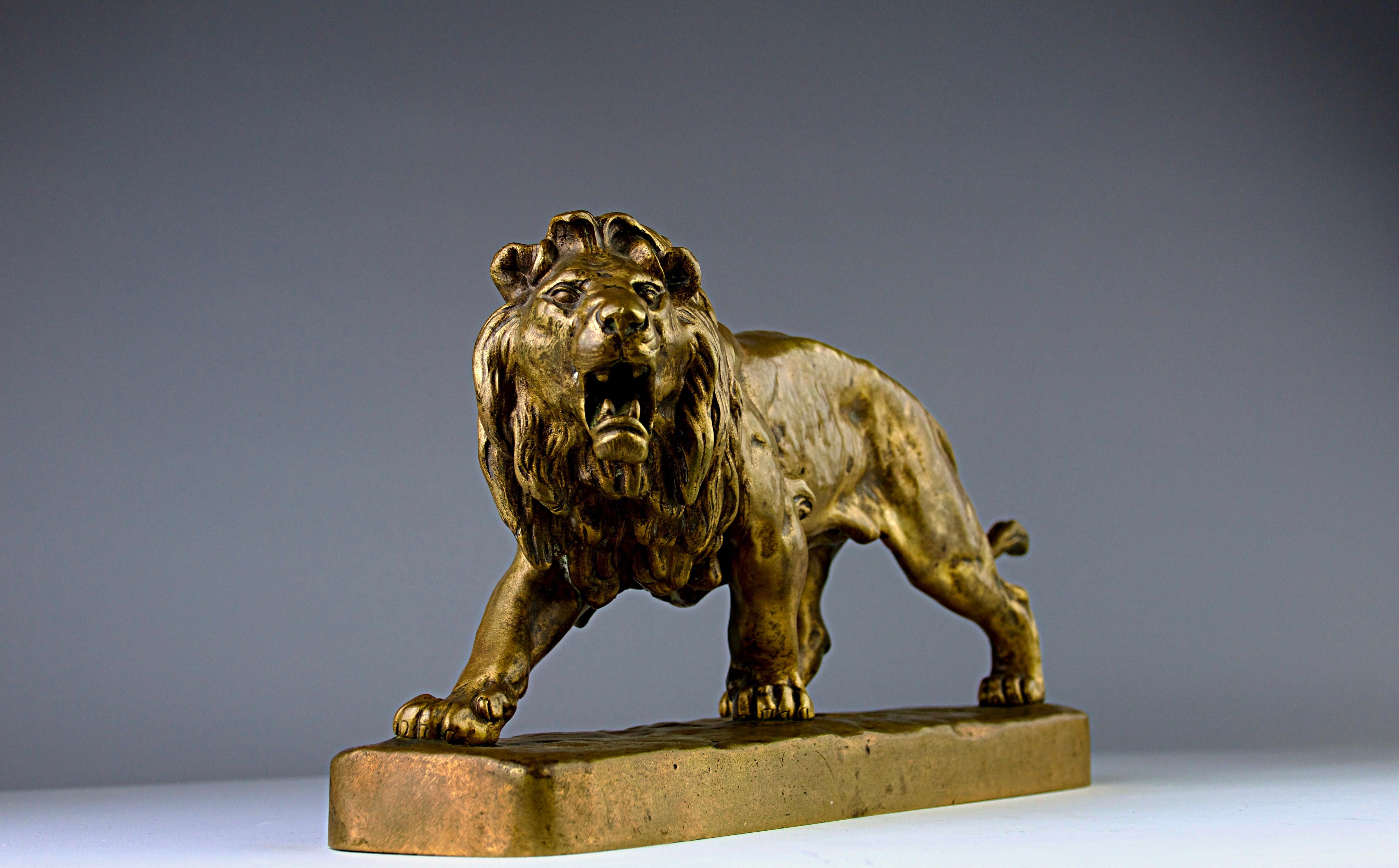 Romantic Louis Vidal (1831-1892),  Roaring Lion, France For Sale