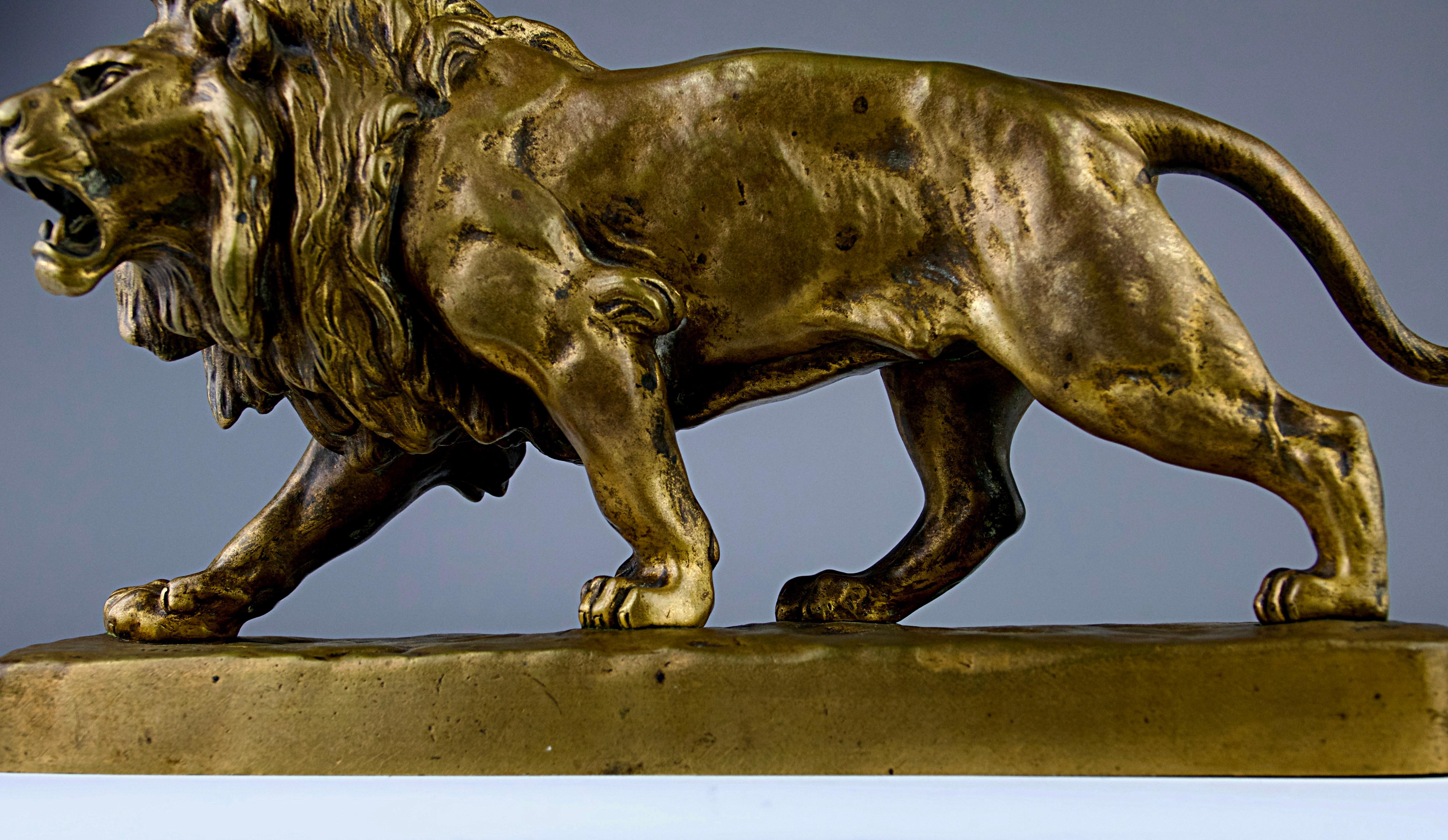 Louis Vidal (1831-1892),  Roaring Lion, France In Good Condition For Sale In PARIS, FR
