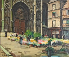 Rouen, le marché aux fleurs