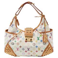 Louis Vuiton White Monogram Multicolore Canvas Chrissie MM Bag