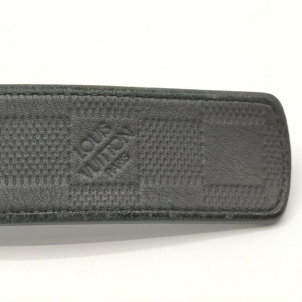 Women's Louis Vuitton 100/40 Black Damier Infini Leather Detroit Centure Belt 861539