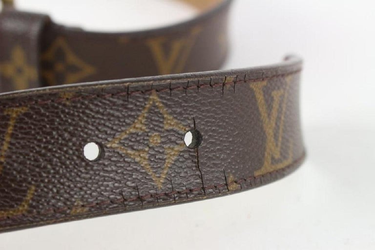 Louis Vuitton Denim Monogram Belt, Size 100/40