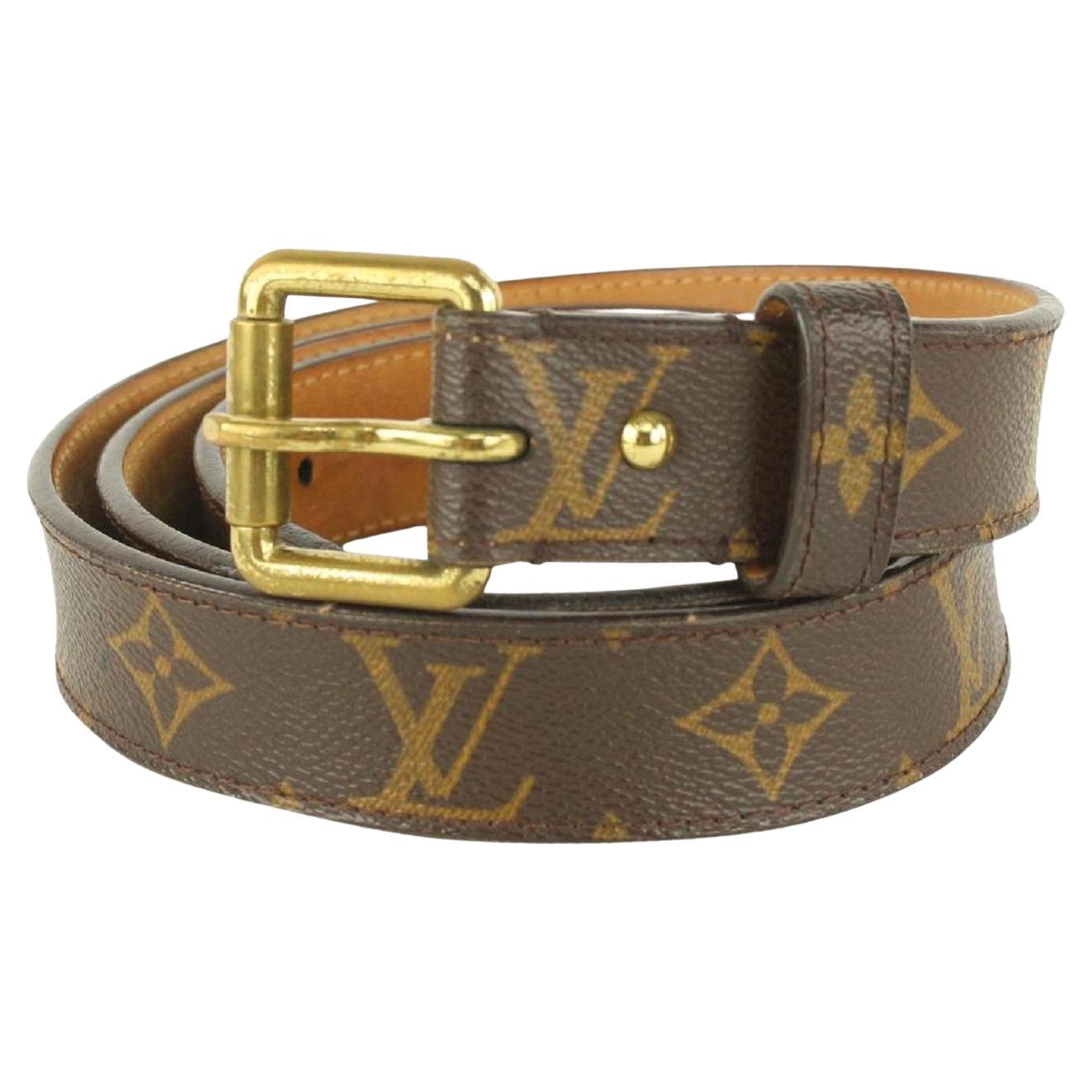 Louis Vuitton Denim Monogram Belt, Size 100/40