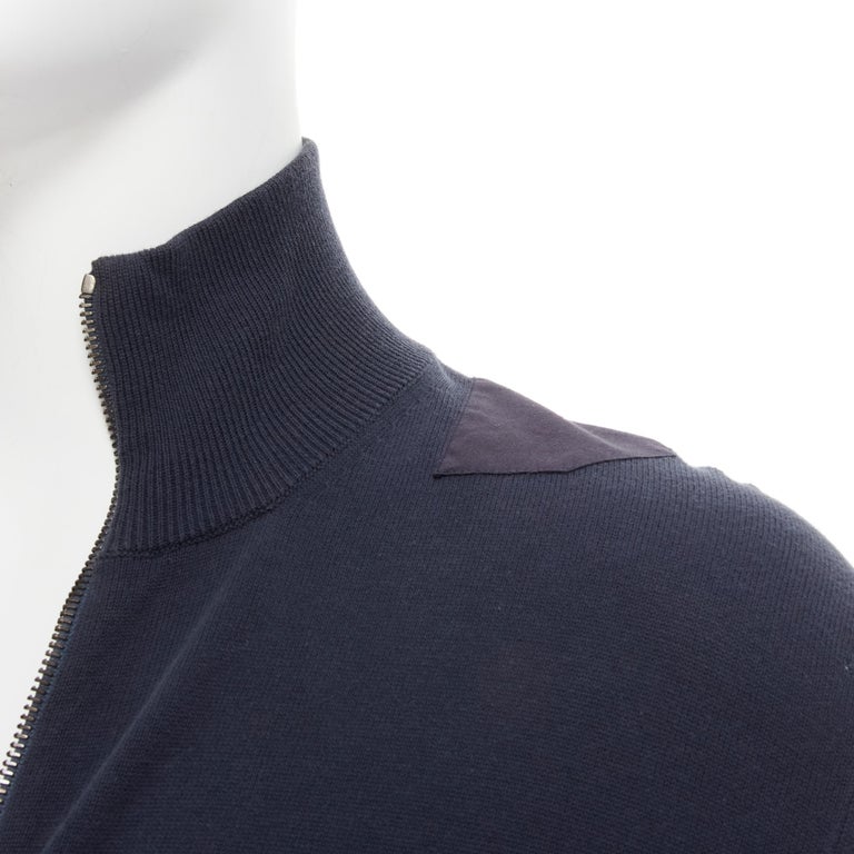 Louis Vuitton Navy Blue Knit Button Front Cardigan S Louis Vuitton