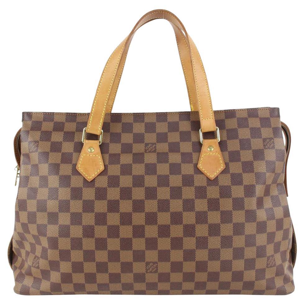 Louis Vuitton 100th Anniversary Centenaire Damier Ebene Columbine Zip Tote For Sale