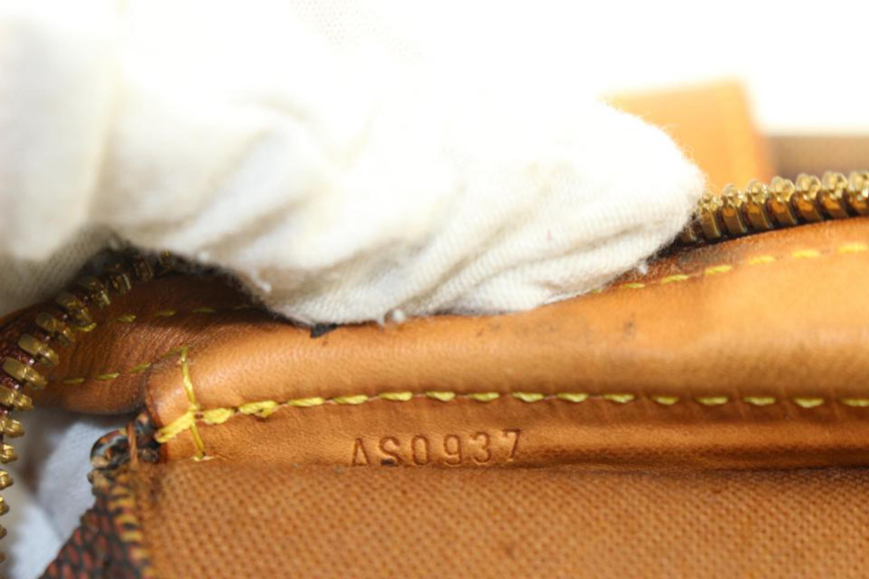 Louis Vuitton 100th Anniversary  Damier Ebene Columbine Zip Shoulder Bag 56lv224 For Sale 3