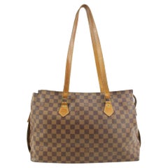 Anlässlich des 100. Jahrestages von Louis Vuitton  Damier Ebene Columbine Umhängetasche mit Reißverschluss 56lv224