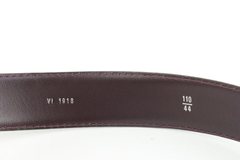 Louis Vuitton 110/44 Bordeaux Taiga Leather Ceinture Belt 96lk412s For Sale  at 1stDibs