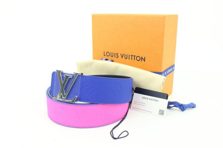 Louis Vuitton 110/44 Illusion Leather 40MM Initials Reversible Belt 36l128s