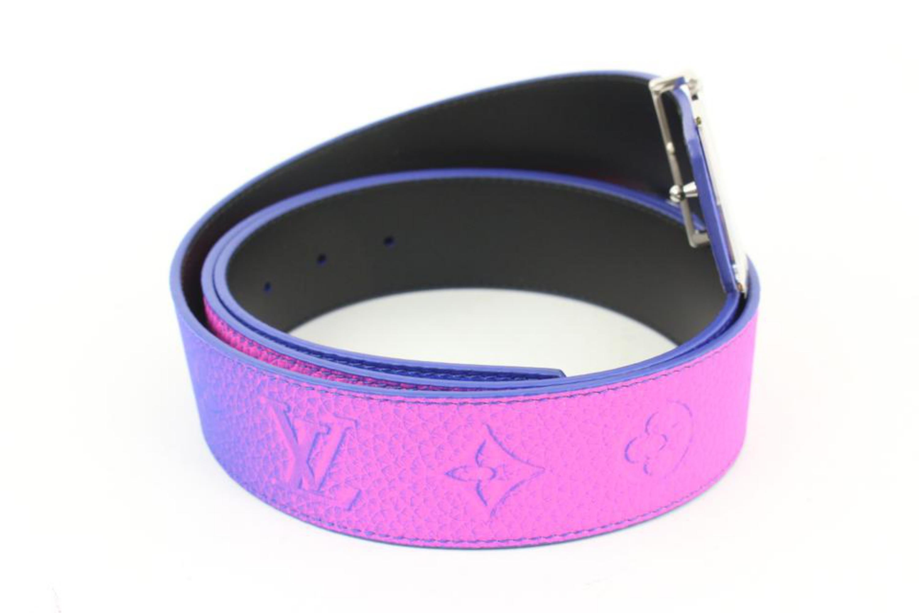 Louis Vuitton 110/44 Illusion Leather 40MM Initials Reversible Belt 36l128s 1