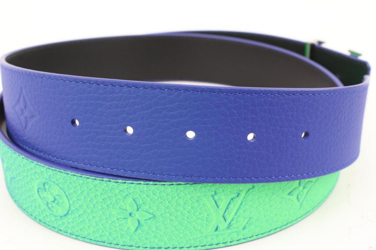 Louis Vuitton Blue & Green Illusion Monogram Belt – Savonches
