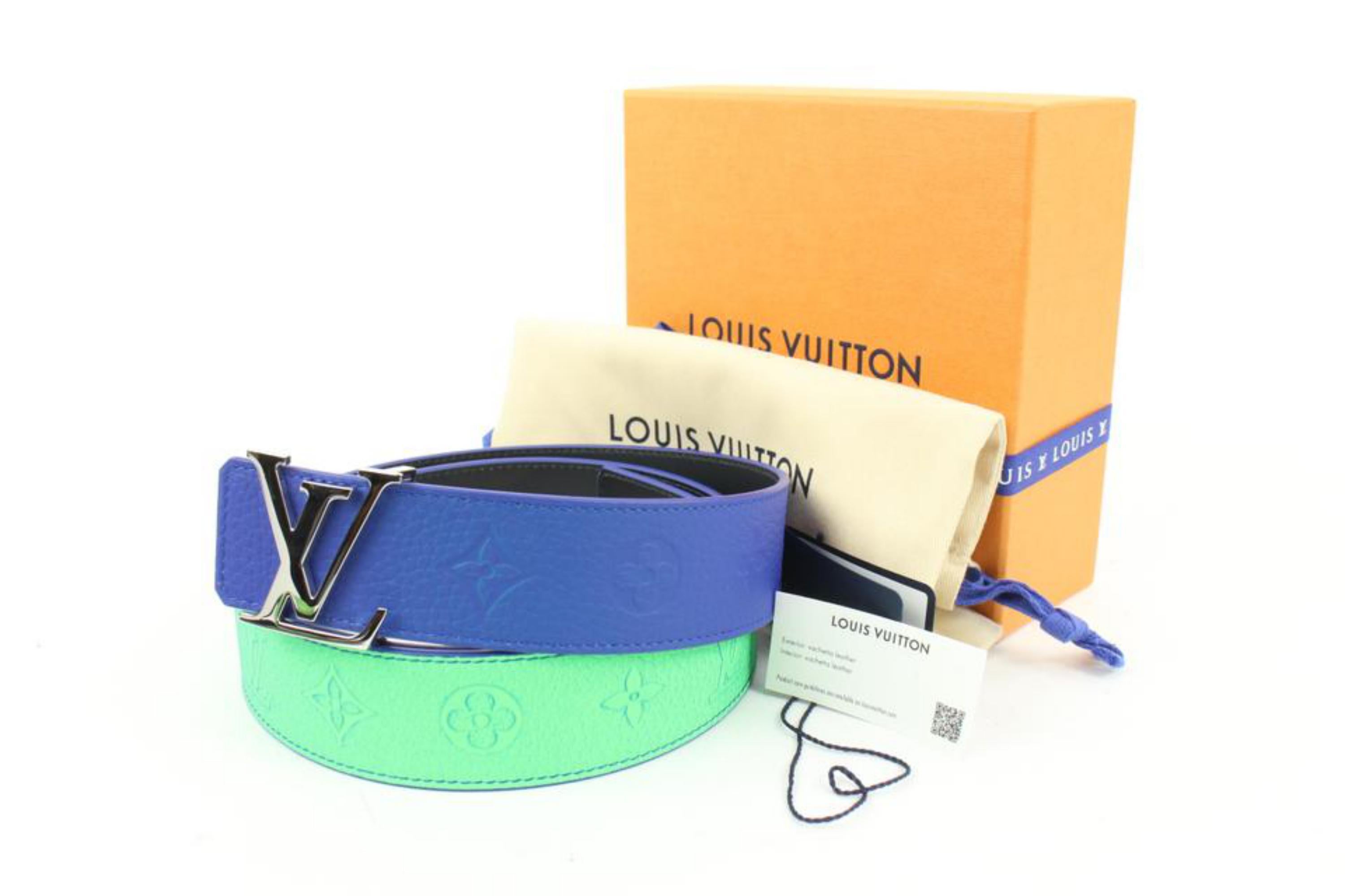 Louis Vuitton 110/44 Monogram Illusion Leather 40MM Initials Reversible Belt 34l128s
Date Code/Serial Number: BC0212
Made In: Spain
Measurements: Length:  50.75