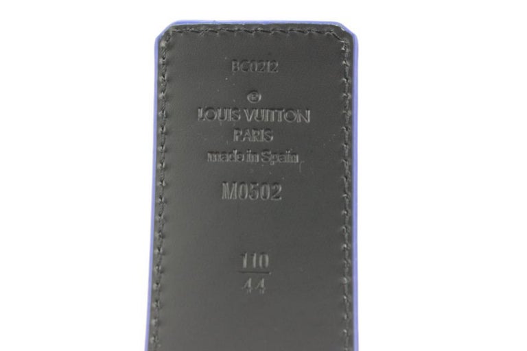 LOUIS VUITTON WHITE & Blue Reverso Reversible Belt Monogram 110 / 44 Rare  M0003 $370.00 - PicClick