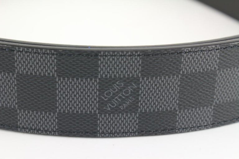 Louis Vuitton LV Initiales 40mm Reversible Belt Graphite Damier Graphite. Size 90 cm