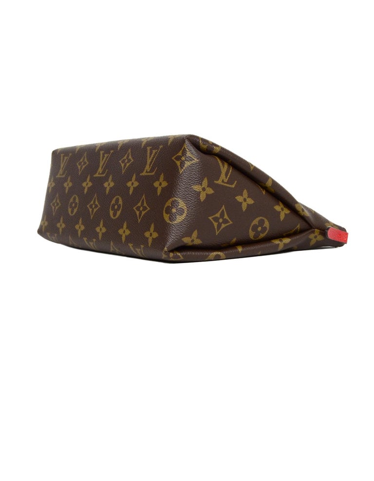 Louis Vuitton &#39;17 Monogram Red Cerise Leather Pallas Beauty Case Clutch Bag For Sale at 1stdibs
