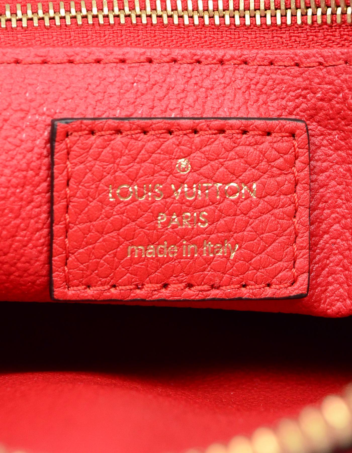 Louis Vuitton '17 Monogram Red Cerise Leather Pallas Beauty Case Clutch ...