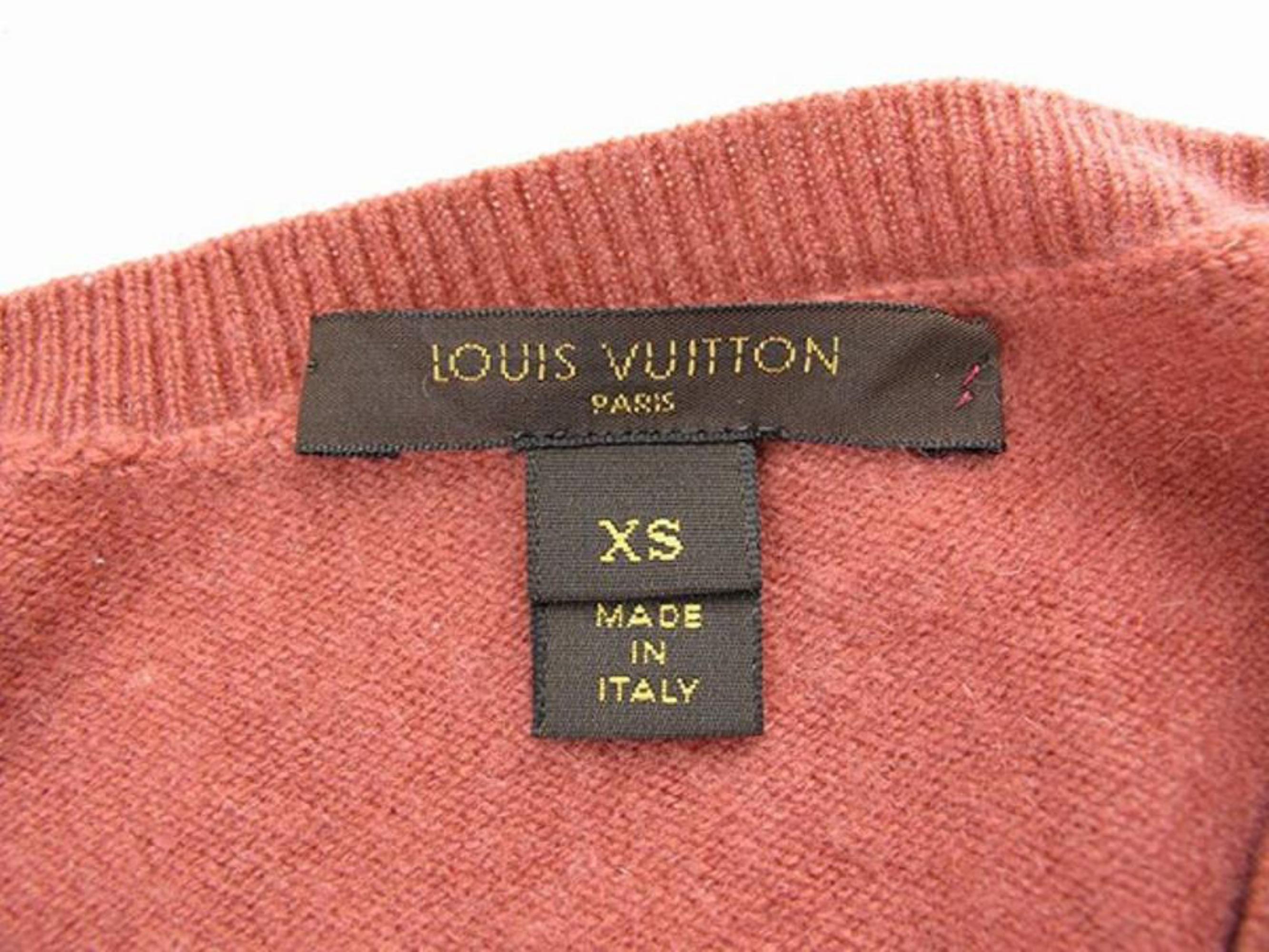 Brown Louis Vuitton 176989 Burgundy Sweater For Sale