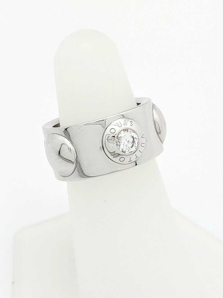 New Louis Vuitton Empreinte 18k White Gold Diamond Ring For Sale at 1stDibs