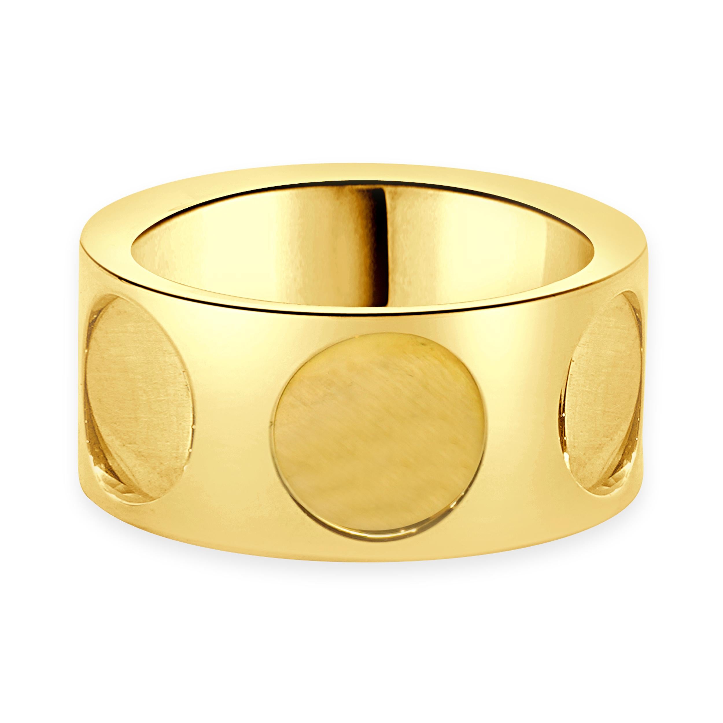Round Cut Louis Vuitton 18 Karat Yellow Gold Empreinte Diamond Band