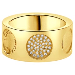 Louis Vuitton 18 Karat Yellow Gold Empreinte Diamond Band