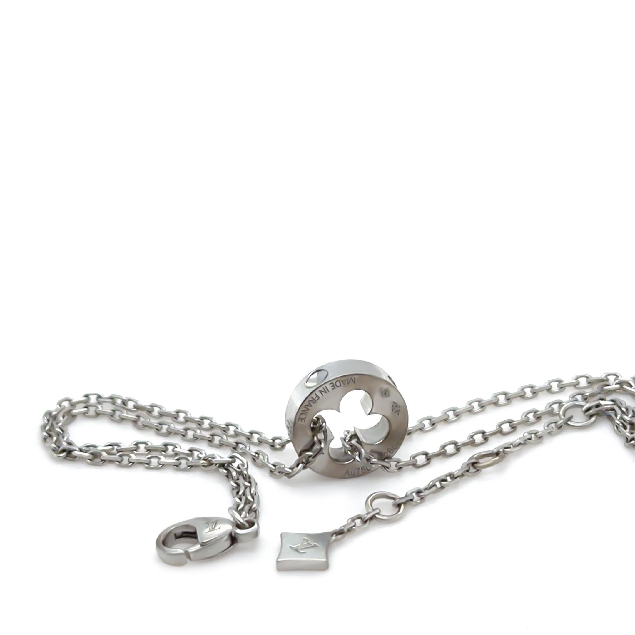 Louis Vuitton 18ct White Gold Empreinte Chain Bracelet 6.2g In Excellent Condition For Sale In SYDNEY, NSW