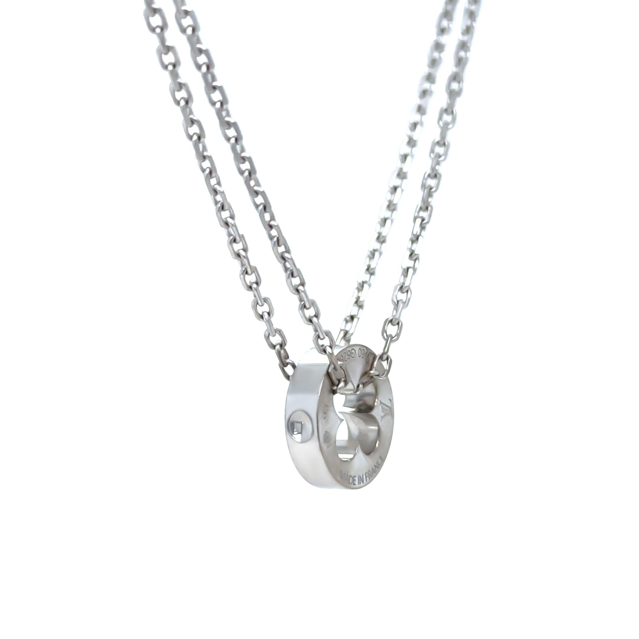 Louis Vuitton 18ct White Gold Empreinte Chain Bracelet 6.2g For Sale 1