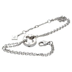 Louis Vuitton 18ct White Gold Empreinte Chain Bracelet 6.2g