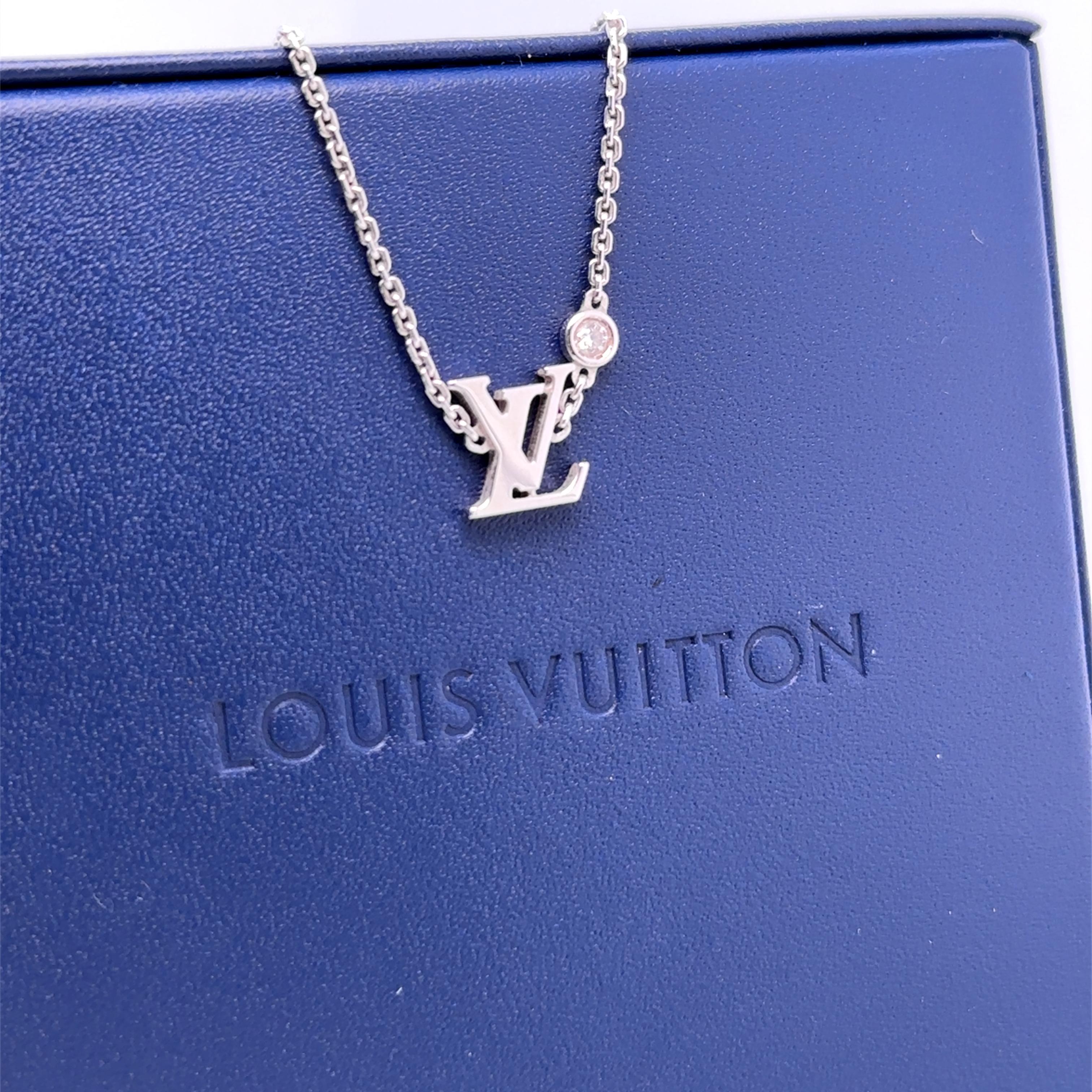 Louis Vuitton 18ct White Gold Idylle Blossom Diamond Necklace 4.36g 1