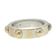 Louis Vuitton 18K Band Ring Clous Diamond 18K White & Yellow Gold