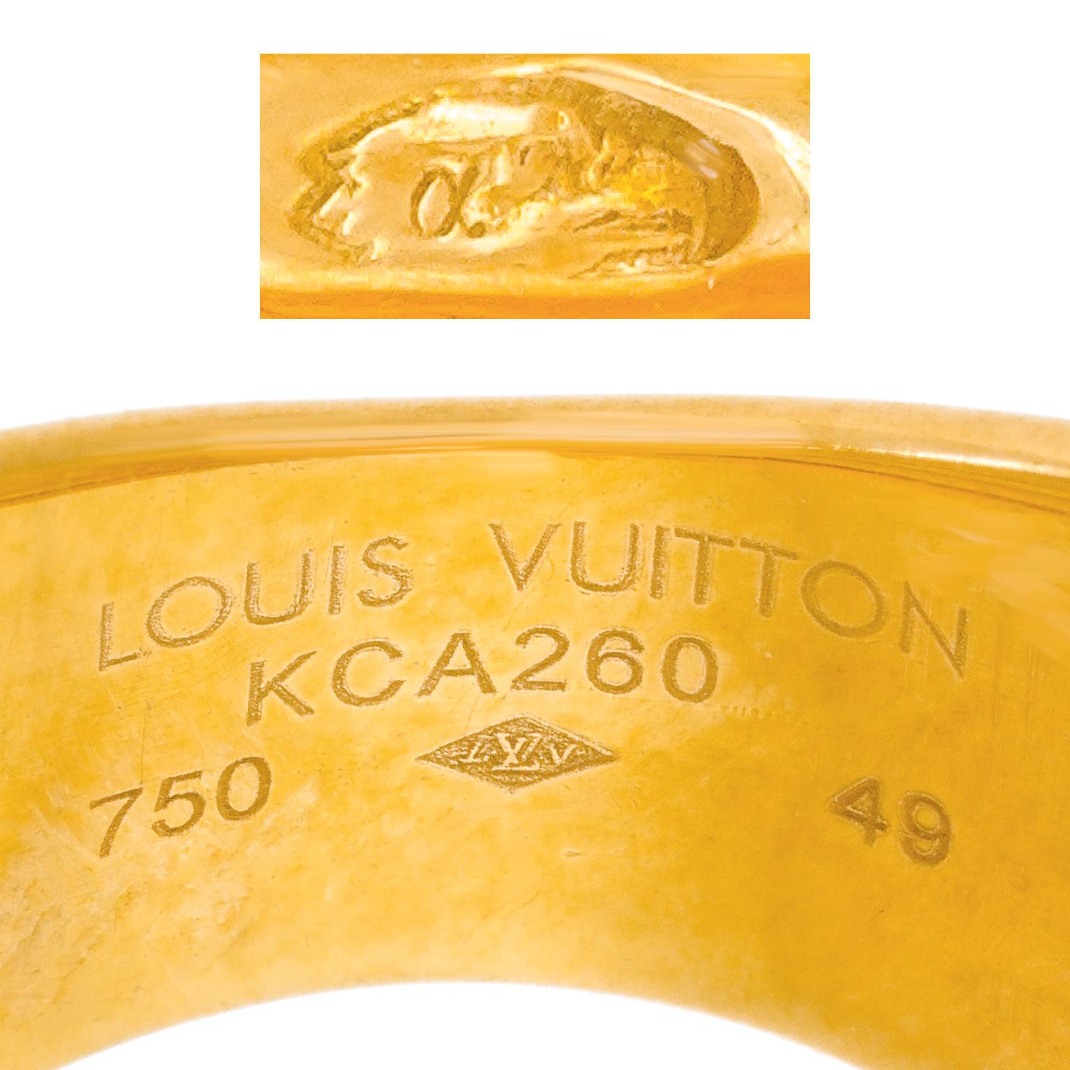 18 Karat Gold-Charm-Ring von Louis Vuitton im Zustand „Hervorragend“ im Angebot in Litchfield, CT