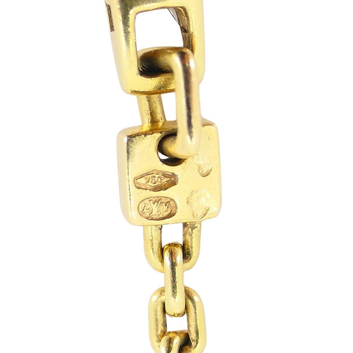 Collana con ciondolo Louis Vuitton in oro 18k e diamanti con torre Eiffel in vendita 9