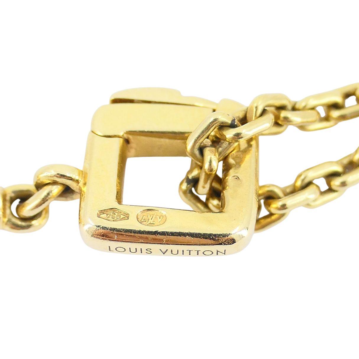 Collana con ciondolo Louis Vuitton in oro 18k e diamanti con torre Eiffel in vendita 5