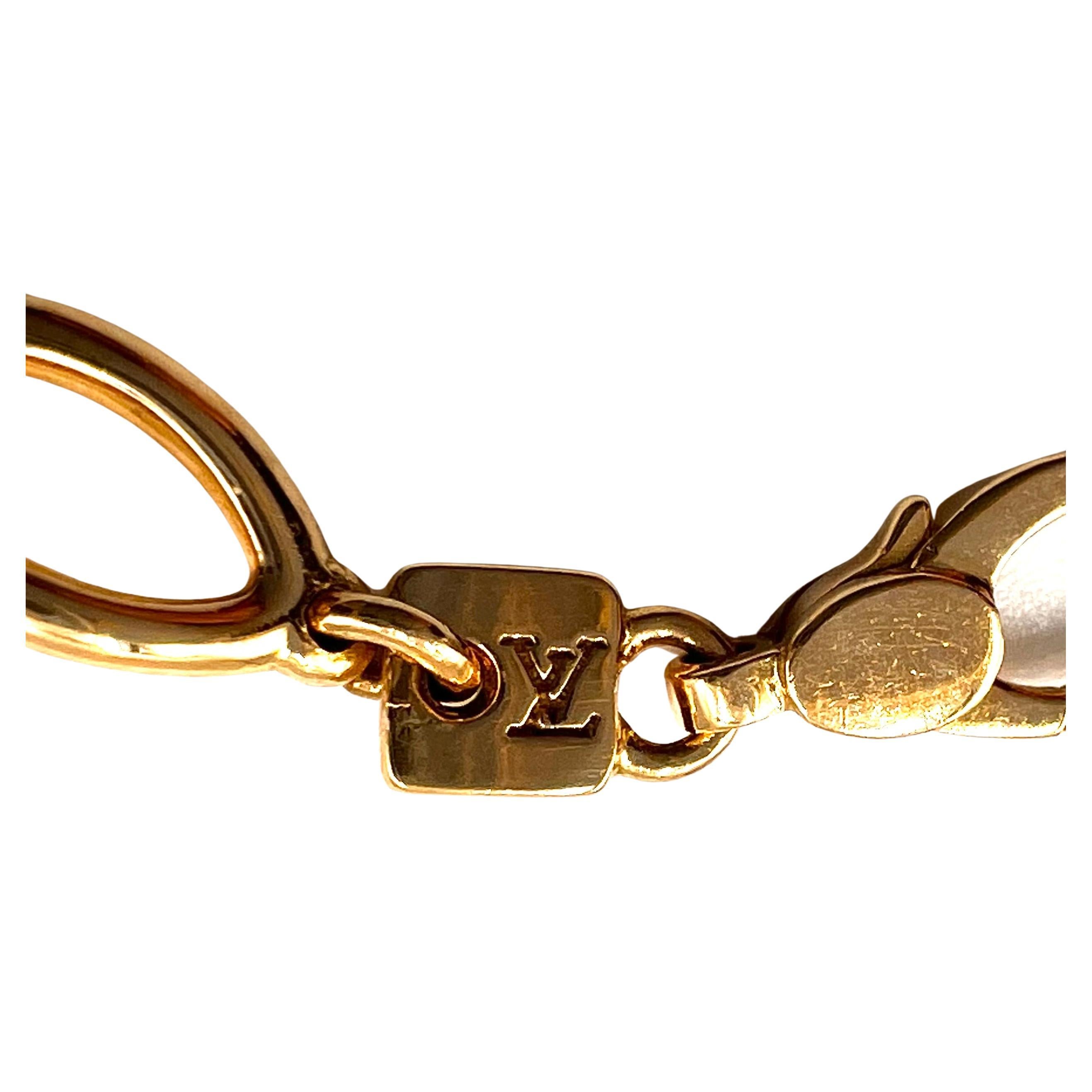 Women's Louis Vuitton 18k Gold Gemstone Charm Bracelet