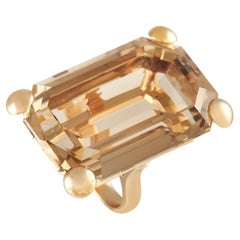 Louis Vuitton 18K Rose Gold Smoky Quartz Ring