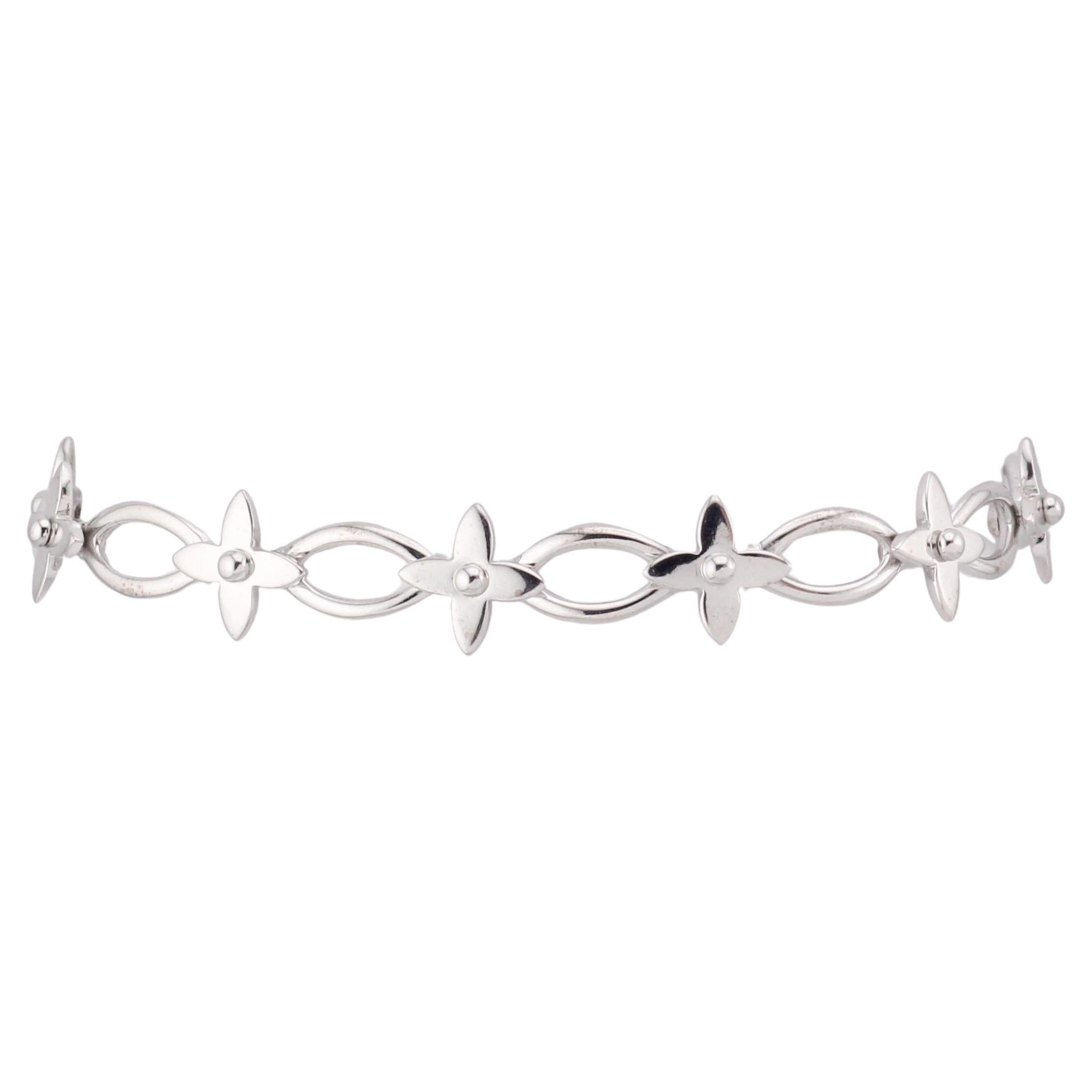 Louis Vuitton 18K White Gold Charm Bracelet